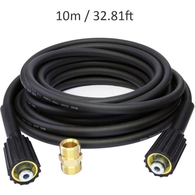 10 m Karcher verlengslang K-serie hogedrukreinigerslang M22-connector zwart