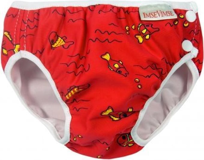 ImseVimse wasbare Zwemluier - Red Fish - M 7-10 kg - rood