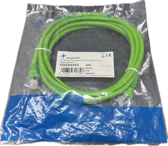 Telegärtner L00002A0153 RJ45 Netwerkkabel, patchkabel CAT 6 S/FTP 3 meter - kleur Geel/Groen 1 stuk(s)