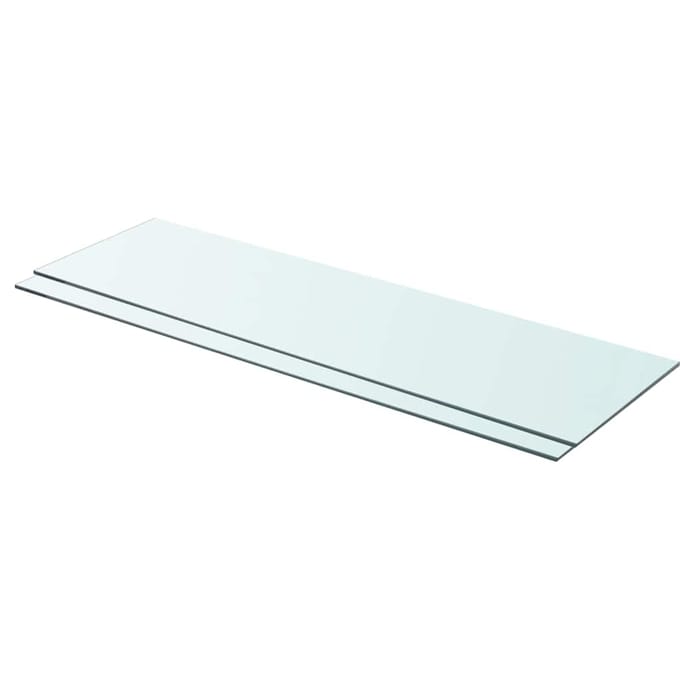 vidaXL - Schappen - 2 - st - 90x25 - cm - glas - transparant