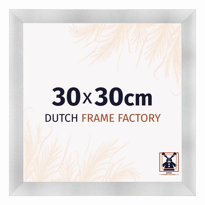 Fotolijst 30x30 cm - MDF - Aluminium Geborsteld - Praag