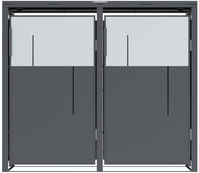 Westmann Varius 2 Metalen Containerombouw voor 2 kliko - Houtlook