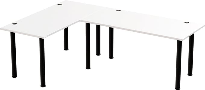 GAME HERO® Saint Pro Hoekbureau Gaming Links Game Bureau Met LED verlichting - USB Hub - 197 x 132 cm - Wit