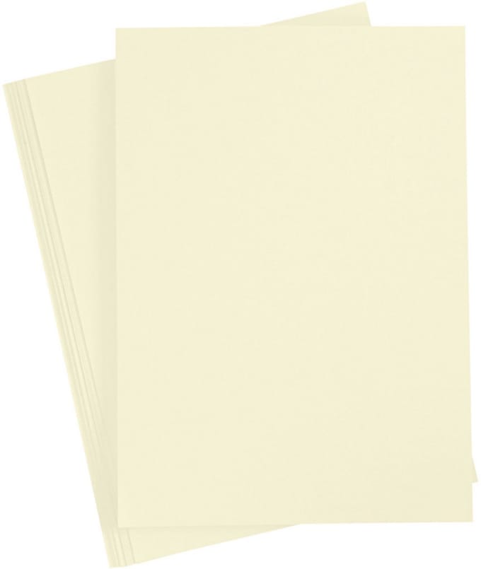 Creotime Karton 21 X 29,7 Cm 10 Stuks Pastel Geel