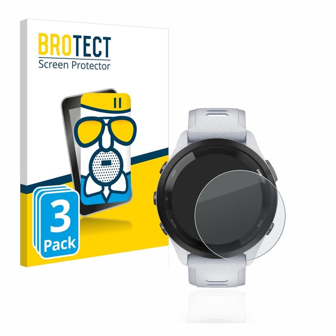 BROTECT - Screenprotector voor Garmin Forerunner 265 (46 mm) - Folie Beschermfolie Beschermglas matte 3 Stuks
