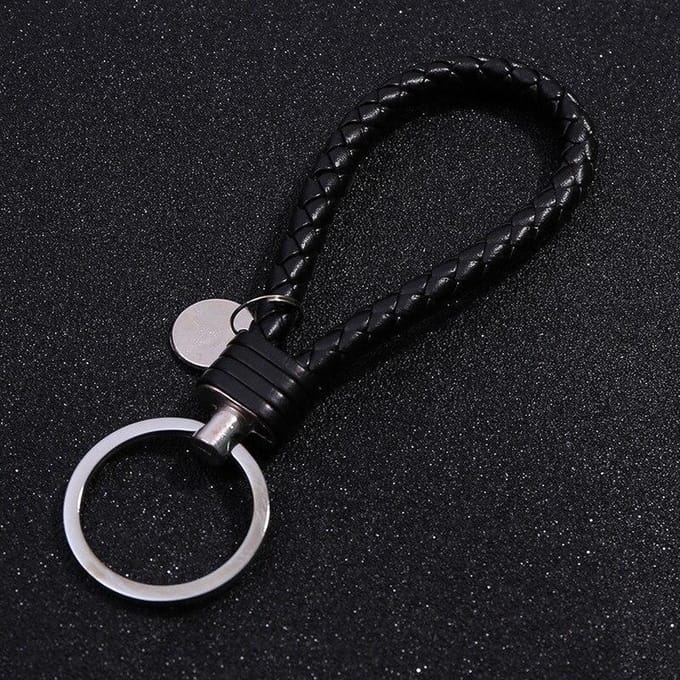 Sleutelhanger Leer - Zwart