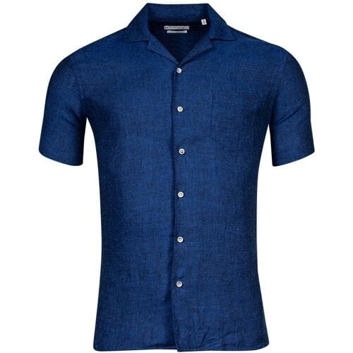 Giordano Overhemd Capri Linnen Blend Navy / male