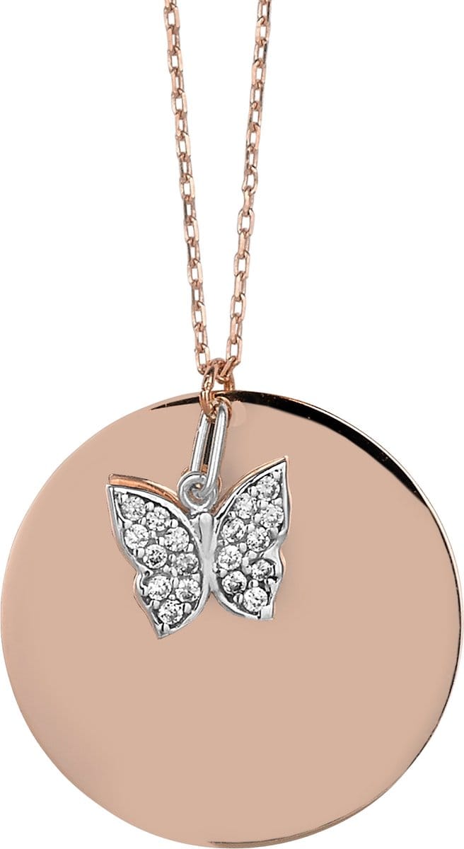Orphelia Hanger + Ketting Rose Zirconium ZH-4790