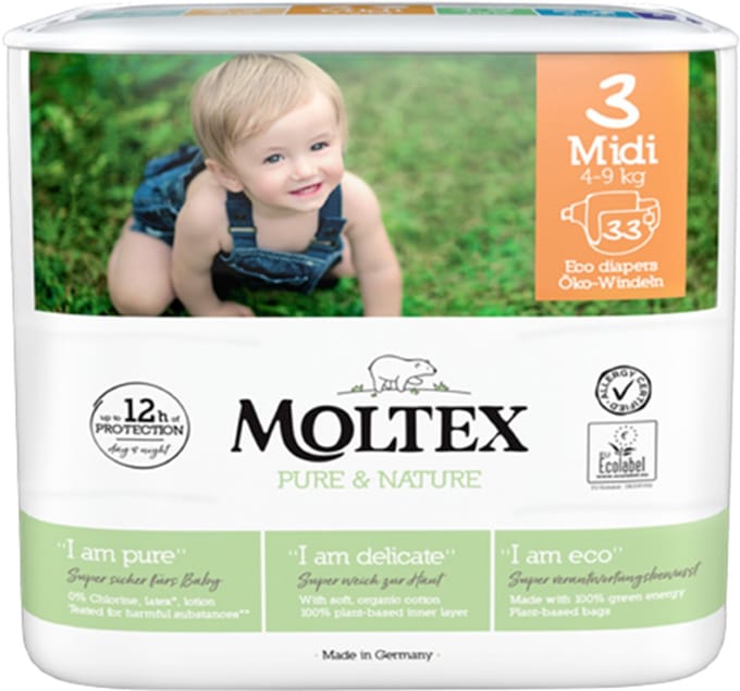 Moltex Pure & nature babyluiers midi 33 Stuks