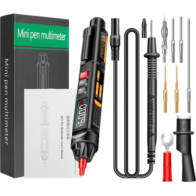 ANENG A3009 Mini Pen Multimeter met Voice Broadcast 6000 Counts Voltmeter VA Reverse LCD Display With Combination Accessories