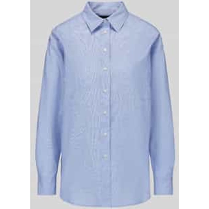 Regular fit blouse met lange mouwen van puur katoen