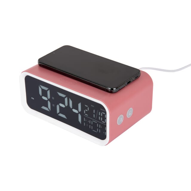 Karlsson - Wekker Chunky LED w. Phone Charger - Rose tan