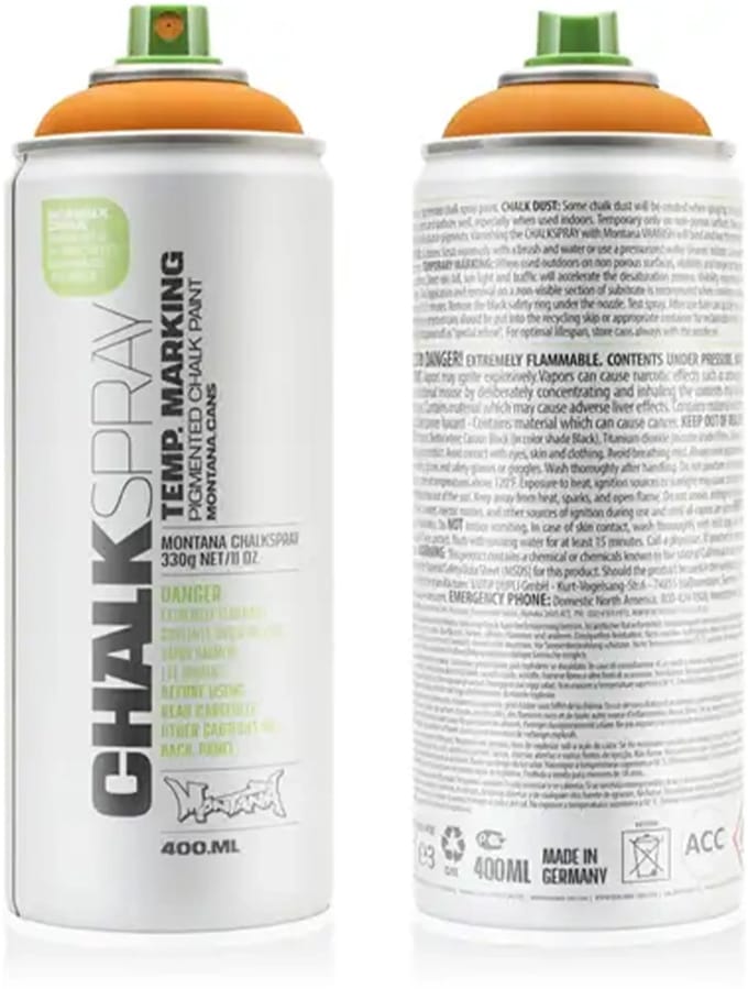 Montana CHALK - Krijtverf ORANJE spuitbus 400ml