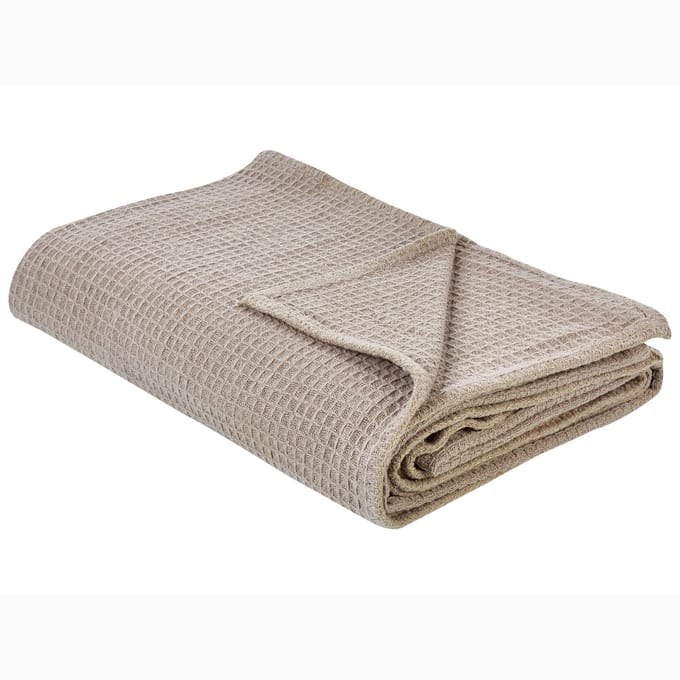 RAGALA - Sprei - Taupe - 220 x 200 cm - Katoen