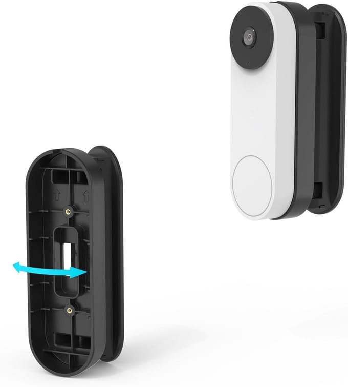 Deurbelhouder - Verstelbare Beugel - Betere Beveiliging - Hoek Instelbaar 0-45 - 13 cm Lang - Zwart