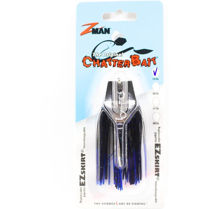 Zman Chatterbait 1/4 oz Zinkend Kunstaas Blauw Zwart (0041) white