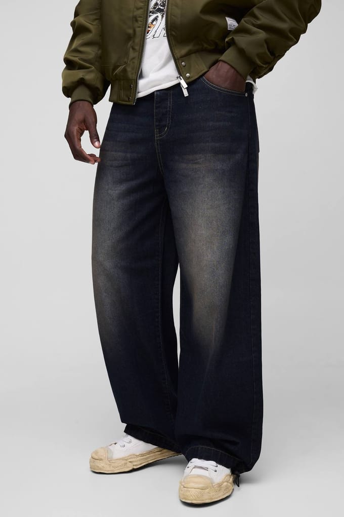 Parachute Baggy Washed Jeans | Vintage Blue | Size 52R