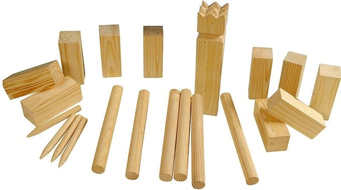 Kubb SPEL set groot, hout