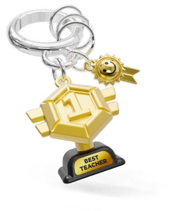 Metalmorphose - sleutelhanger - trofee voor beste leraar