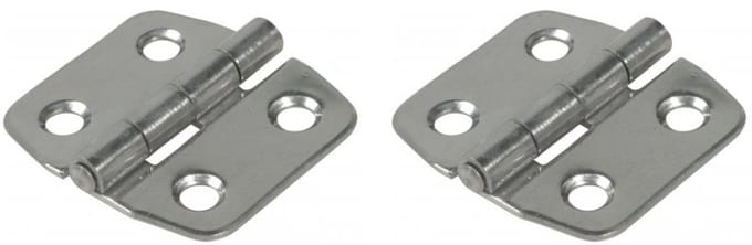 Scharnier 40 x 42 mm roestvrij staal - 1 paar - 2 stuks