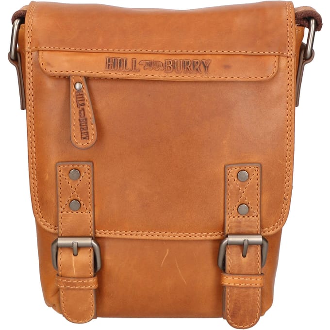 Hill Burry schoudertas Heren COGNAC