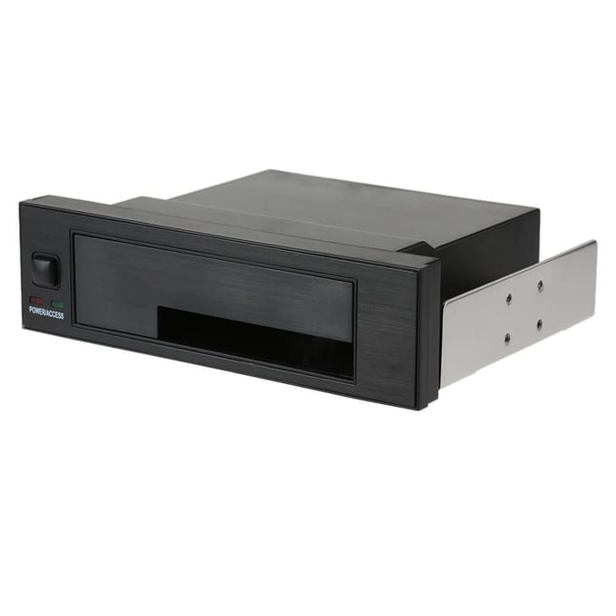 Interne Single Bay Mobiele Rack Behuizing voor 2.5/3.5'' SATA HDD SSD Zwart gray