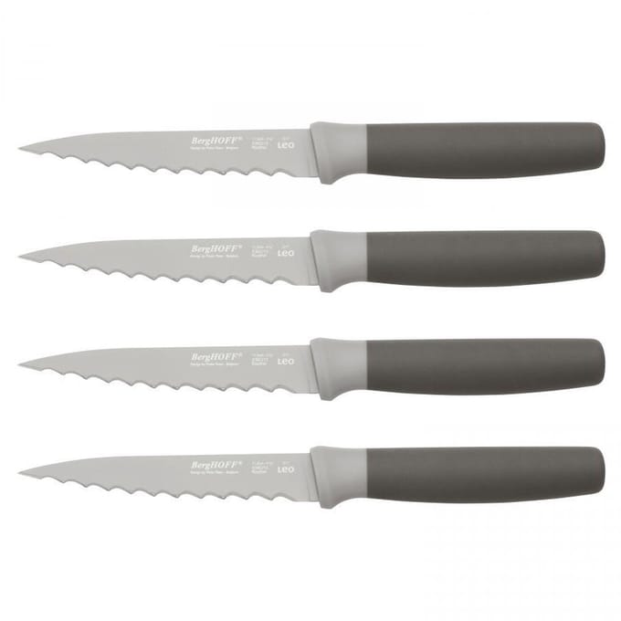 LEO 4-delige set steakmessen - Grijs -