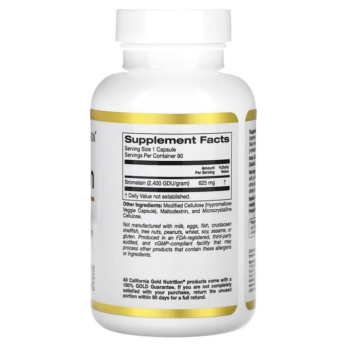 Bromélaïne, 625 mg, 90 Gélules Végétales