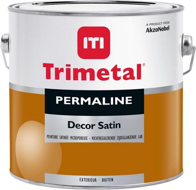 Trimetal Permaline Decor Satin - 2,5 l - 11-14 m²/l - Wit - Lak - Afwerkingslaag