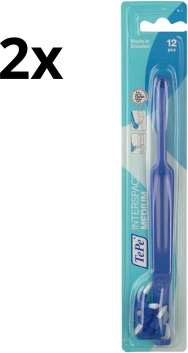 2x TePe Tandenborstel Interspace Medium (inclusief 12 tips)