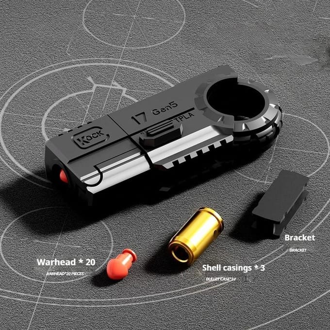 Fidget Roller Pistool Geweren Werpen Stressverlichtend Speelgoed Edc Stan Gun Beste Spinner Mechanisch Duwen Sensorisch Cool Spul Lokmiddel Volwassenen zwart