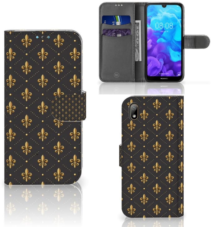 Book Case voor Huawei Y5 (2019) Telefoon Hoesje Franse Lelie