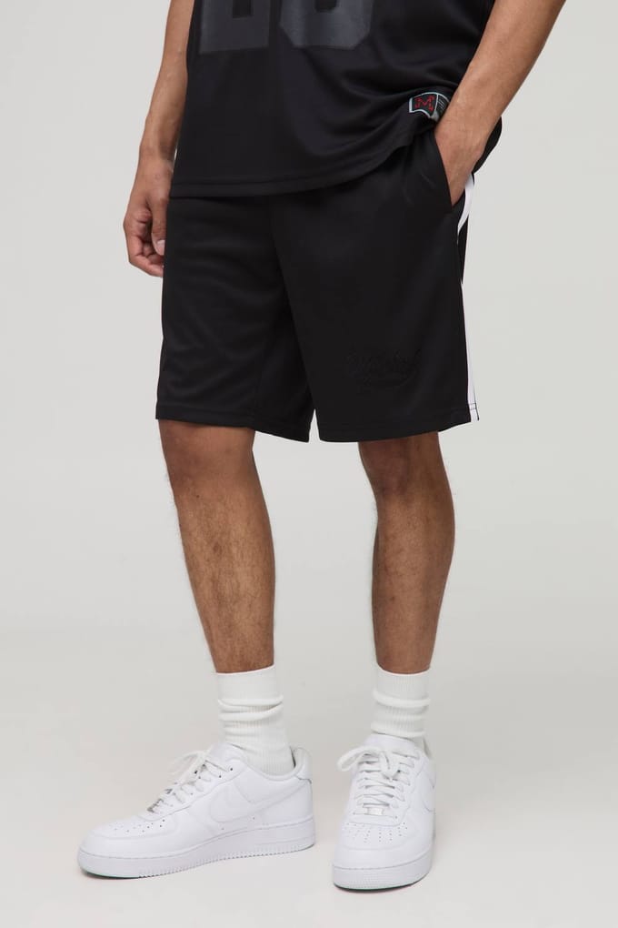 Worldwide V Neck Mesh Basketball Vest | Black | Size Medium