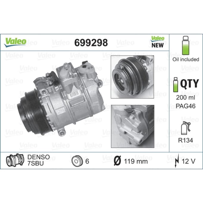 Compressor airconditioning VALEO 699298