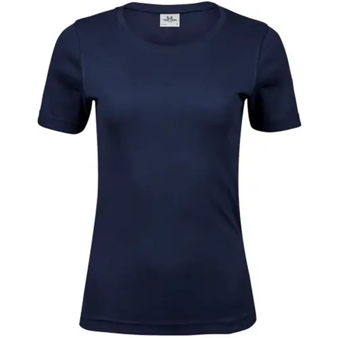 Tee Jays - Dames Interlock T-shirt - Navy maat M