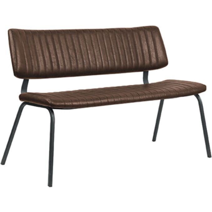 LABEL51 Gusto Eetkamerbanken - Bruin - KunstLeer - 120 cm - -