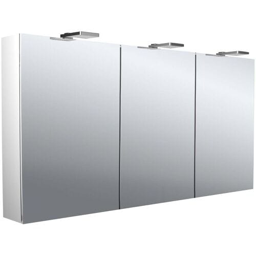 Emco pure 2 style LED light mirror cabinet 140 cm, with LED top light, 3 doors 979705306