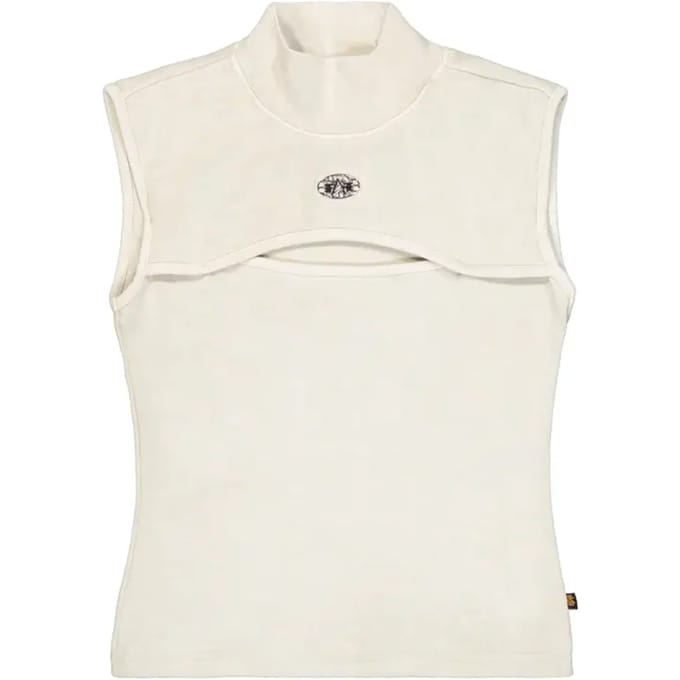 Dames mouwloos T-shirt Alpha Industries World Cut Out