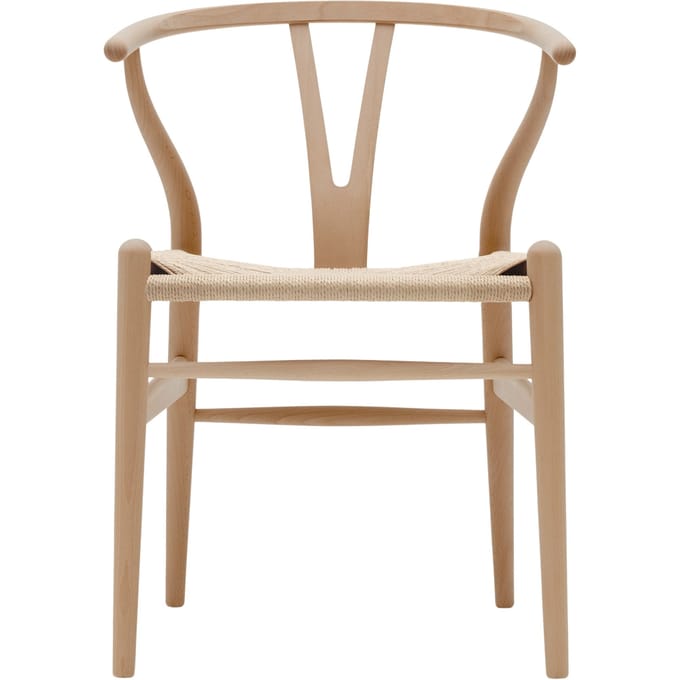 Carl Hansen & Søn - CH24 Y Wishbone stoel beuken - Vlecht natuur - beuken geolied - bruin