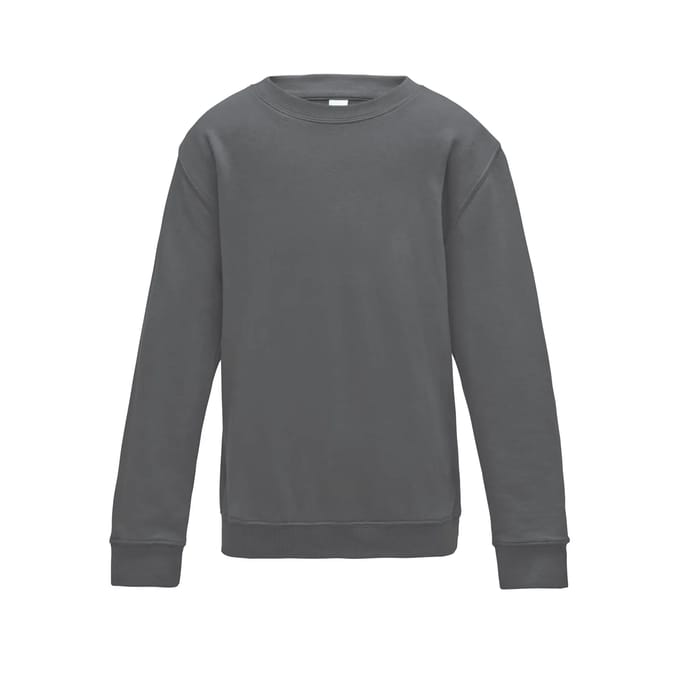 Just Hoods - AWDis Sweat Kinder - Storm Grey (Solid) maat 5/6 (S)