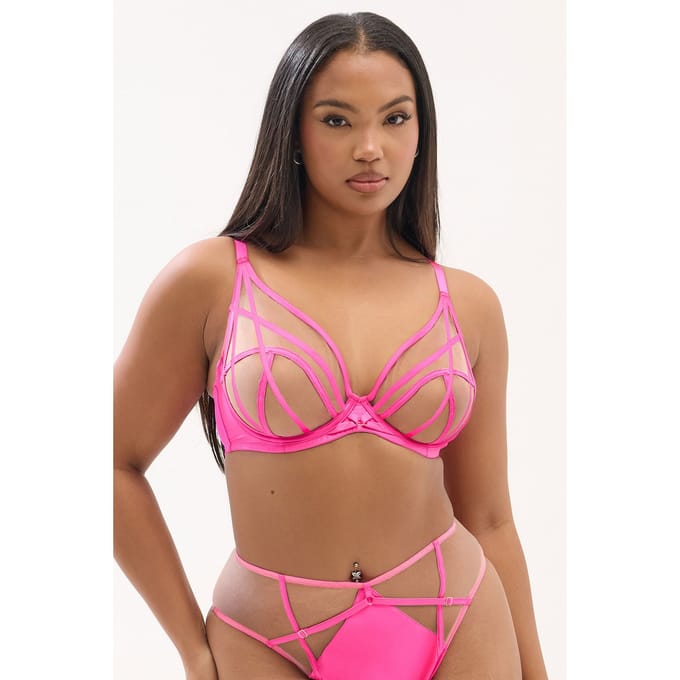Playful Promises Roze Ramona Illusion Bandjes Beugelbeha Size 95D
