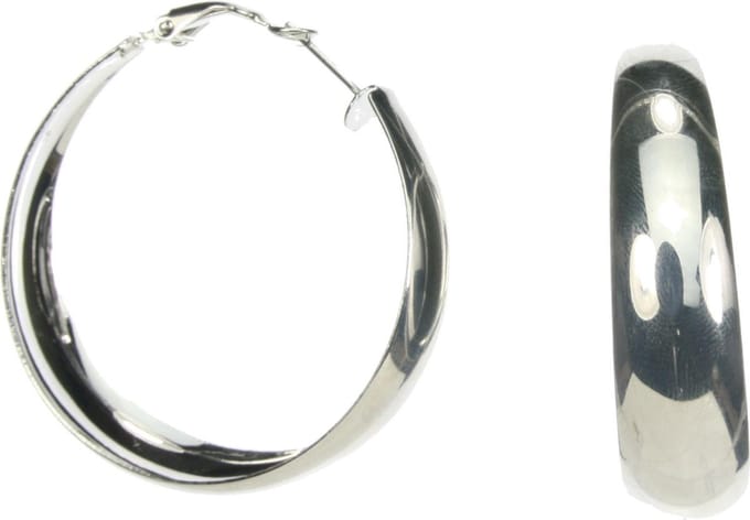 Behave - Oorringen - Zilverkleur - 4 cm