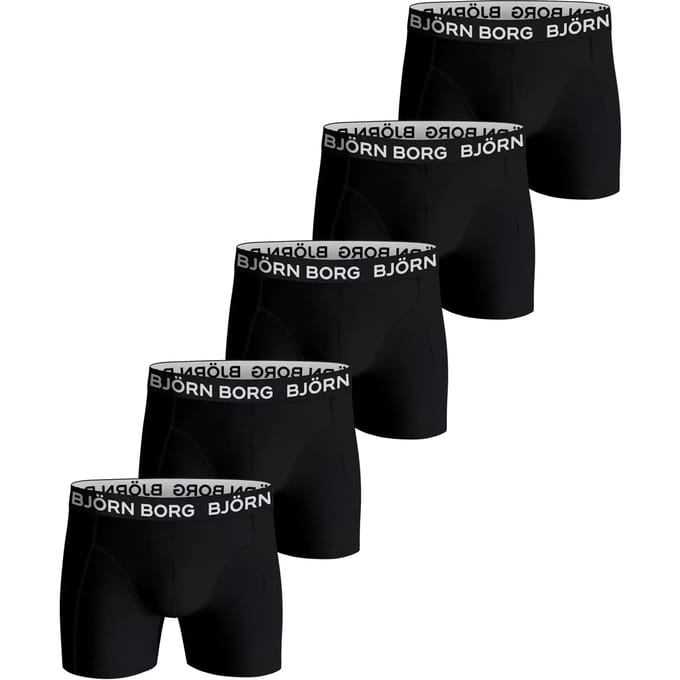Björn Borg boxershorts Essential (5-pack) - heren boxers normale lengte - zwart