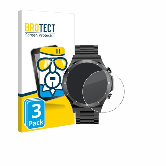 BROTECT - Glas Screenprotector voor FANTTIK Smartwatch 1.39" - Gehard Beschermglas 9H 3 Stuks