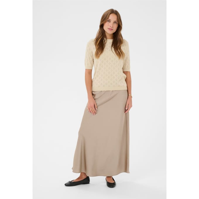 Saint Tropez OlineSZ SS Pullover Dames Trui - Oatmeal