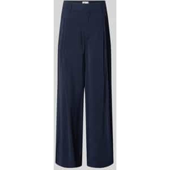 wide fit stoffen broek van viscosemix model 'Mindy'