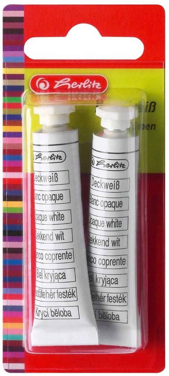 Dekwit tubes - Dekverf wit - Kleuren mengen - Twee tubes - 75 ml - Wit