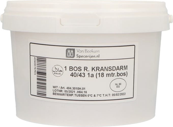 Van Beekum Specerijen - Halal Runderdarm 40/43 (Bos 18 Meter) - 1 Stuk