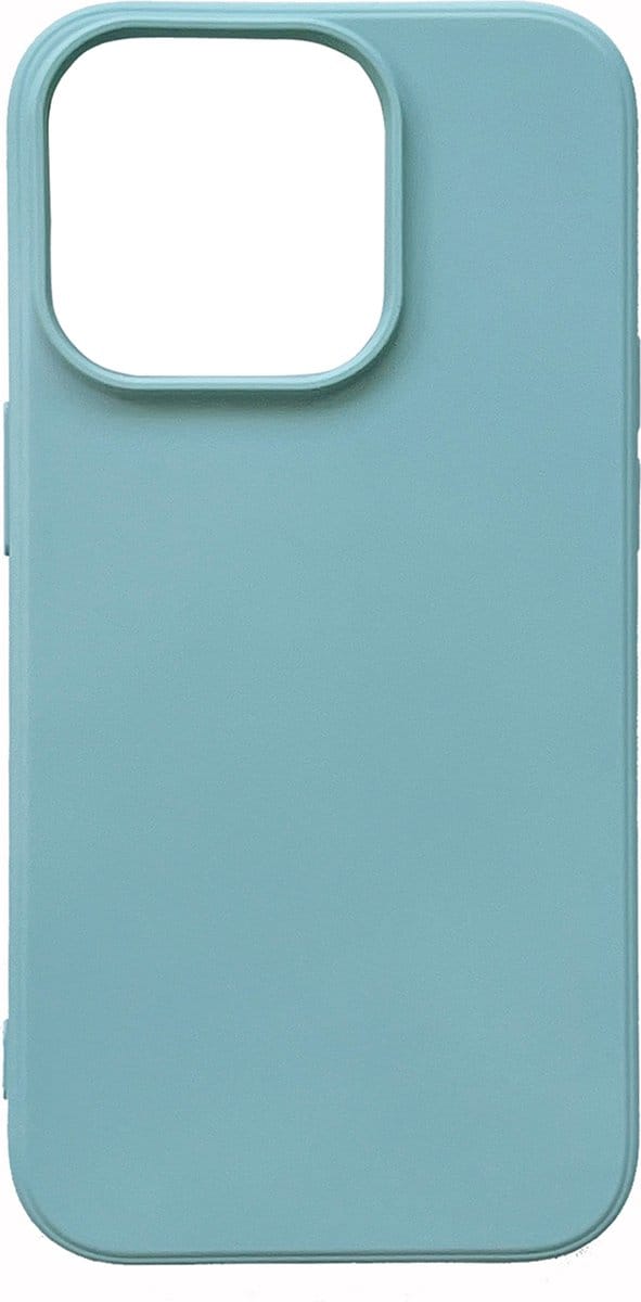 Casemania Hoesje Geschikt voor Apple iPhone 14 Pro Max - Turquoise - Microfiber Siliconen Back Cover