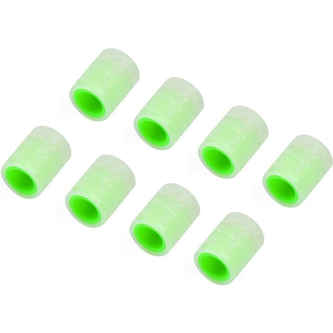 8 Pièces Bouchon de Valve de Pneu Étanche Anti-Poussière Lumineux Cache de Valve de Roue pour Vélo Moto beige